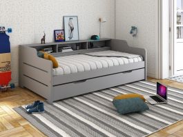 Layla Day Bed with Trundle in Grey | Children's Bed Shop