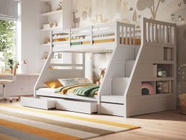 Neutron Triple Bunk Bed in White | Free Delivery