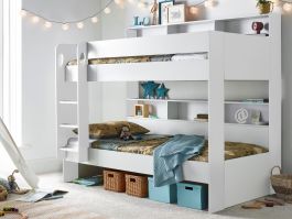 Oliver White Wooden Storage Bunk Bed | Free & Fast Delivery