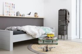 Dennis Single Bed in Concrete Grey