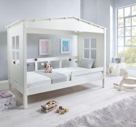 Charlotte White Wooden Treehouse Bed - 3ft Single