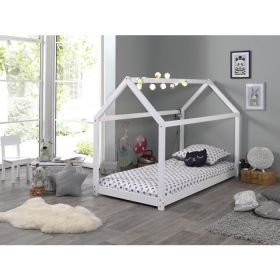 Vipack Hut House Bed in White