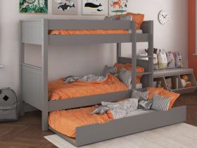 Stompa Classic Bunk Bed in Grey with Open Trundle