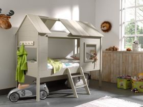 Vipack Charlotte Treehouse Bed in Grey & Beige