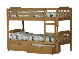 Amani UK Colonial Spindle Bunk Bed in Waxed Pine