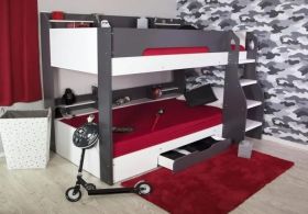 Flair Flick Bunk Bed in Grey & White