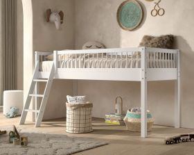 Vipack Forrest Mid Sleeper Bed in White Beech