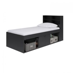 Kidsaw Kudl 3ft Low Single Bookcase Bed in Black