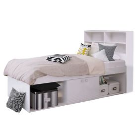 Kidsaw Kudl 3ft Low Single Bookcase Bed in White