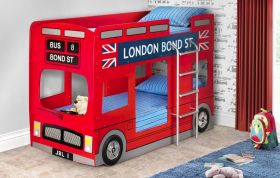 Julian Bowen London Bus Bunk Bed + 2 x Premier Mattresses
