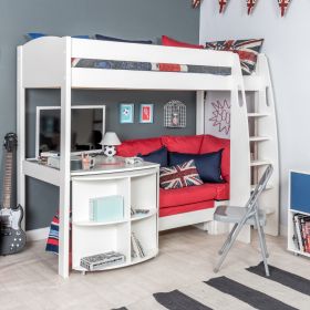 Stompa Uno S 22 High Sleeper With Sofa Bed & Pull Out Desk