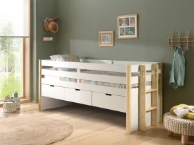 Vipack Margrit Cabin Bed in White & Pine