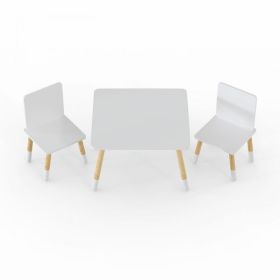 Kidsaw White Snow Table & Chairs Set