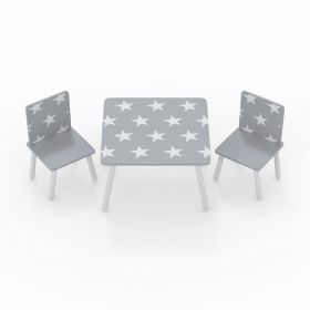 Kidsaw Grey Star Table and 2 Chairs