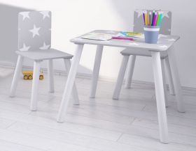 Kidsaw Grey Star Table and 2 Chairs