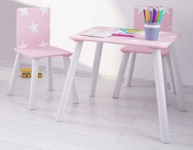 Kidsaw Pink Star Table and 2 Chairs