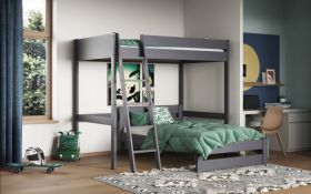 High Sleeper PodBed Small Double Gaming Bed with Sofa Bed, Built