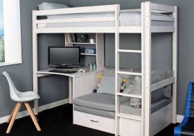 Thuka Hit 9 High Sleeper Bed with Desk & Sofabed