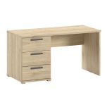 Vipack Sam Pedestal Desk in Oak