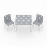 Kidsaw Grey Star Table and 2 Chairs