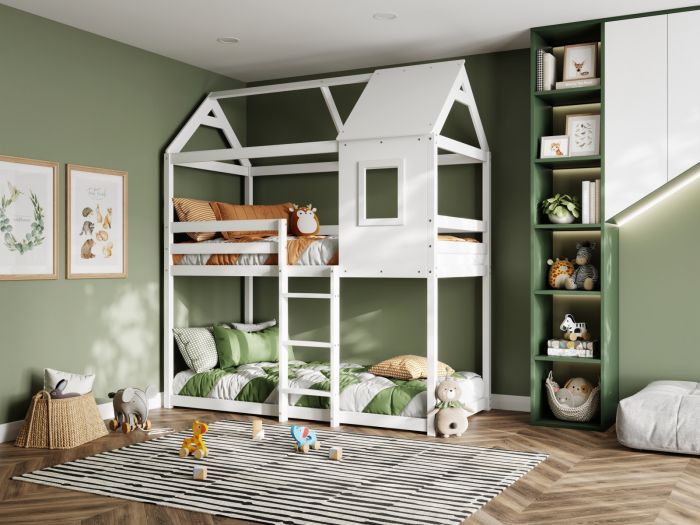 Cheap wooden bunk beds best sale