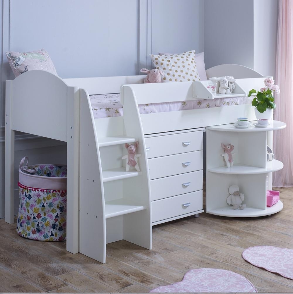 childrens mid sleeper with desk